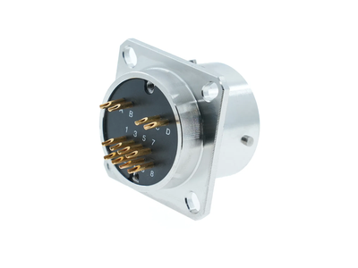 Silver Aviation Plug 4 Pin 16mm Gx16 Metal Male to Female Panel Connector