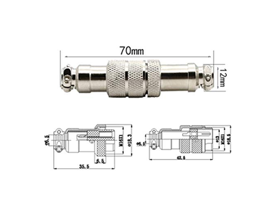 5Pcs 4Pin Aviation Connector,GX16 16mm Aviation Connector Plug Docking Femal & Male Circular Connector