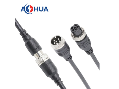 Aohua Aviation Connector M16 4 Pin Waterproof Cable Gx16 Aviation Connector Reverse Camera Cable