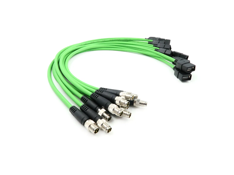 Customized Metal Aviation Plug M8 Waterproof Electrical with USB Cable