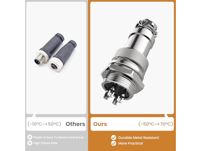 GX16 4Pin 16mm Circular Panel Metal Connector, Silver Aviation Plug Docking Male Female - 4 Set