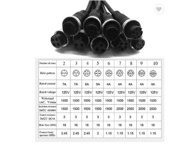 Gx16 Aviation Plug Connector 3pin Female to Female Aviation Extension Cable Communication Wiring Harness