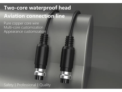 Sensor Cable Spiral 1m 2 Pins Gx16 Connector Double Female