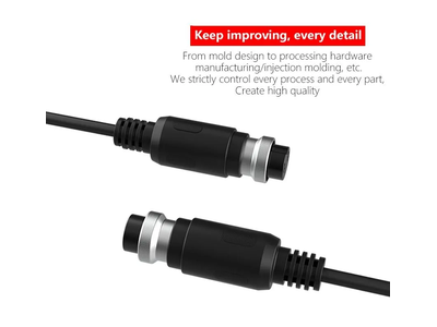 Sensor Cable Spiral 1m 2 Pins Gx16 Connector Double Female